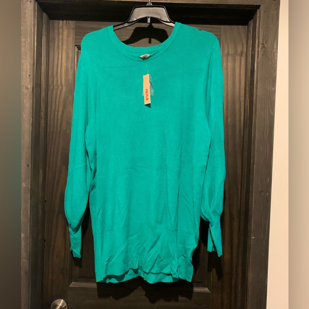 New with tags green topaz EVRI sweater
